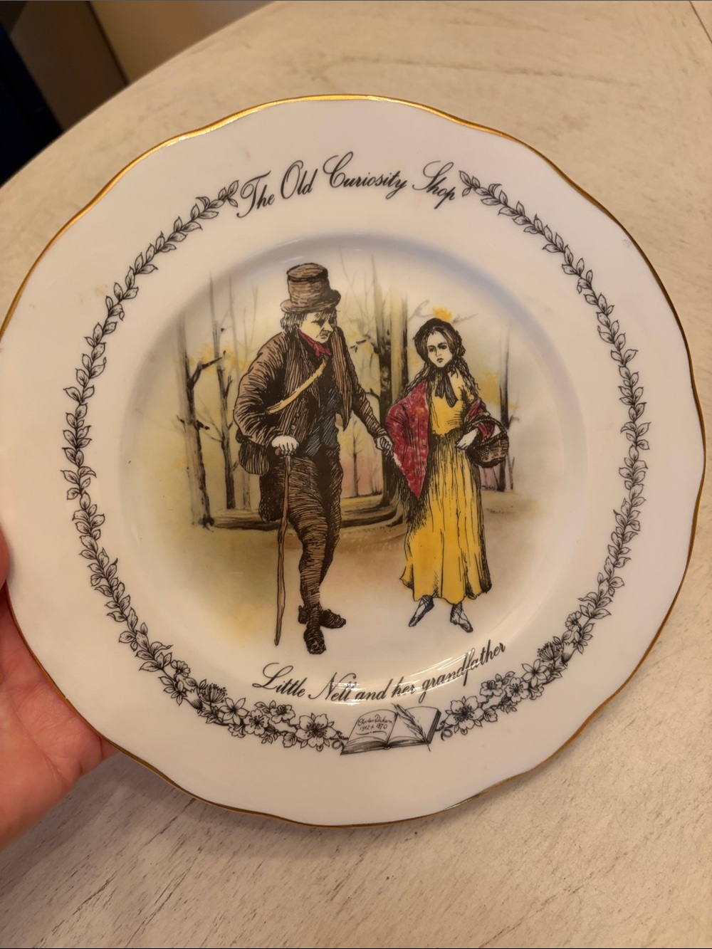 Vintage Charles Dickens The Old Curiosity Shop Decorative Ceramic Plate